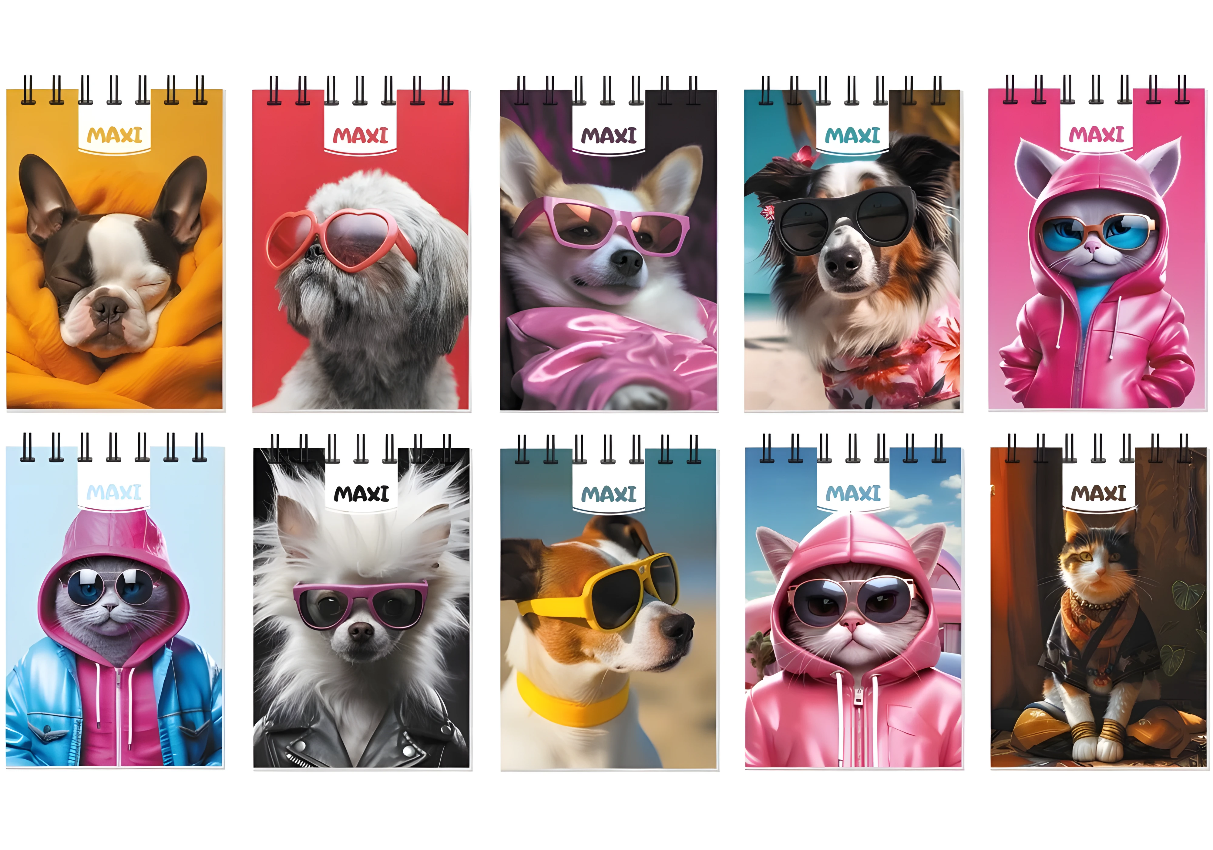 Блокнот на спіралі А7 Maxi 80 аркушів клітинка