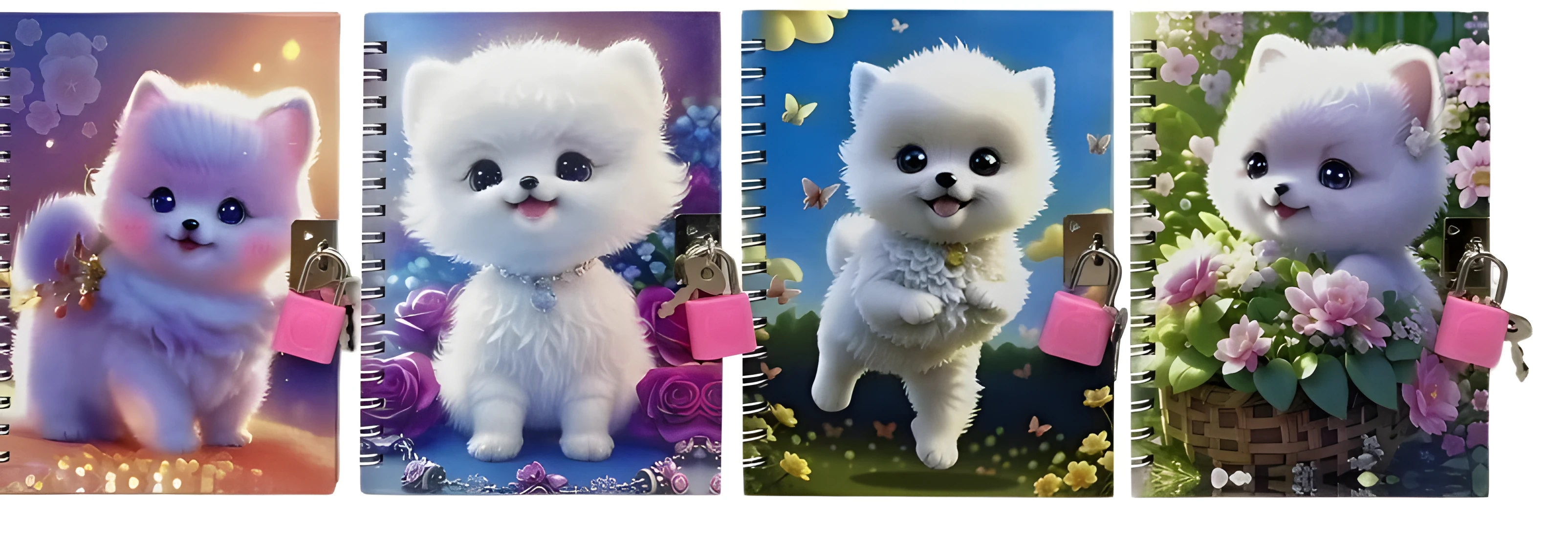 Блокнот на замочку 11х15см Собачка 48 аркушів клітинка