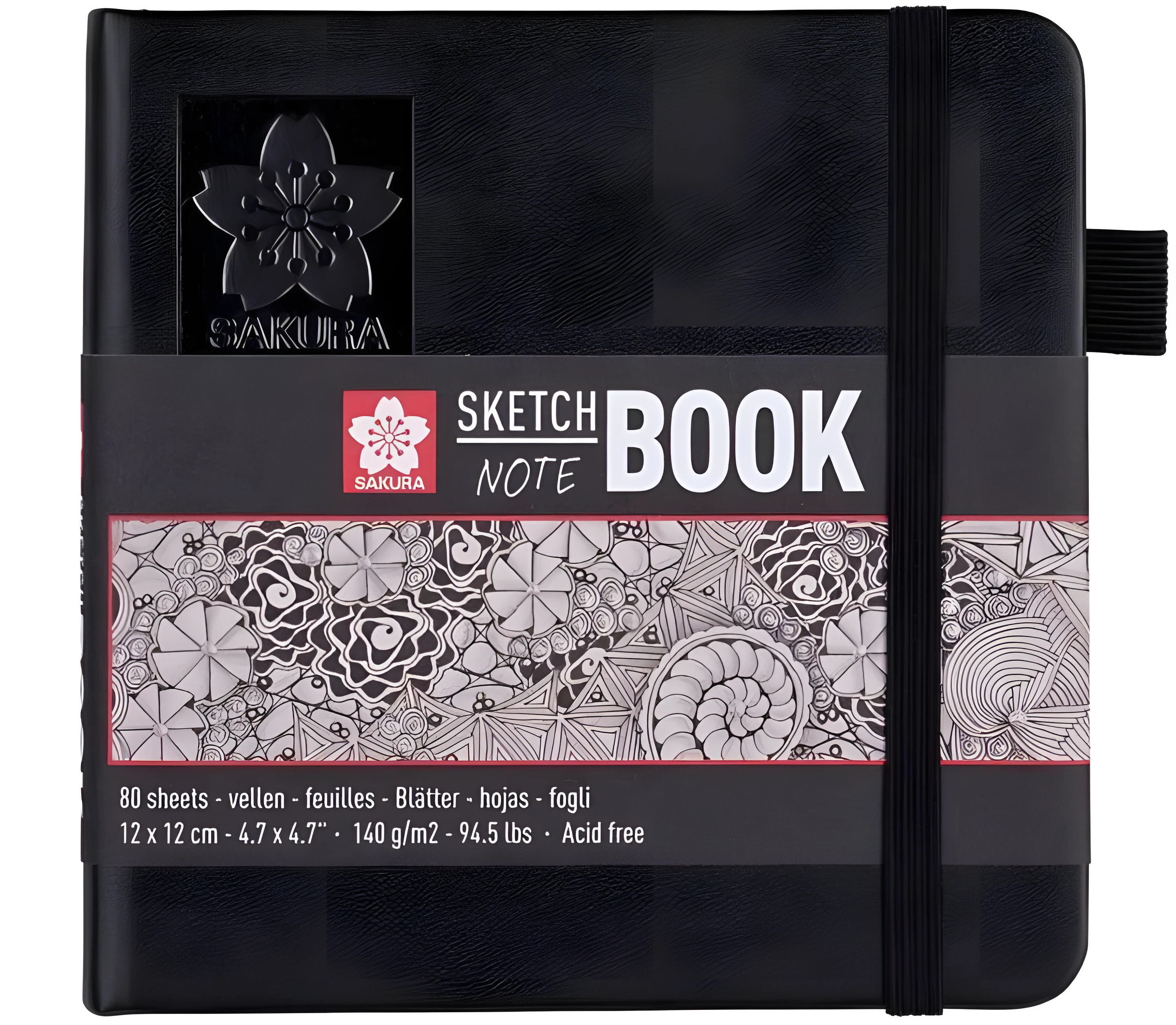 Блокнот Sakura Sketch 140 г/м2 12х12 см 80 л кремово-білий Sakura