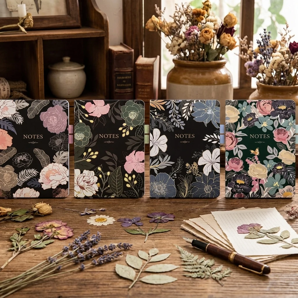 Блокнот В6 80 арк клітинка "Flowers"