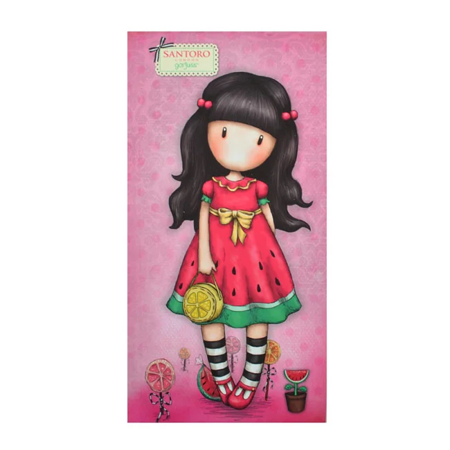 Блокнот зшитий 10*20см 64 аркуші, клітина, інтегральна обкладинка Santoro Summer, Yes