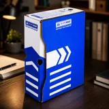 Бокс для архівації документів 100мм Buromax синій — фото 1