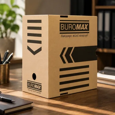 Бокс для архівації документів Buromax Jobmax 200мм крафт BM.3263-34
