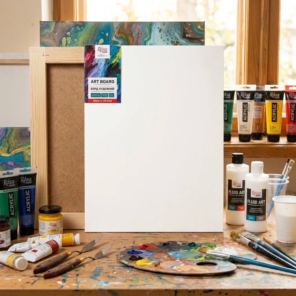 Борд художній, 40*50см, ХДФ грунтоване, акрил, Rosa Studio