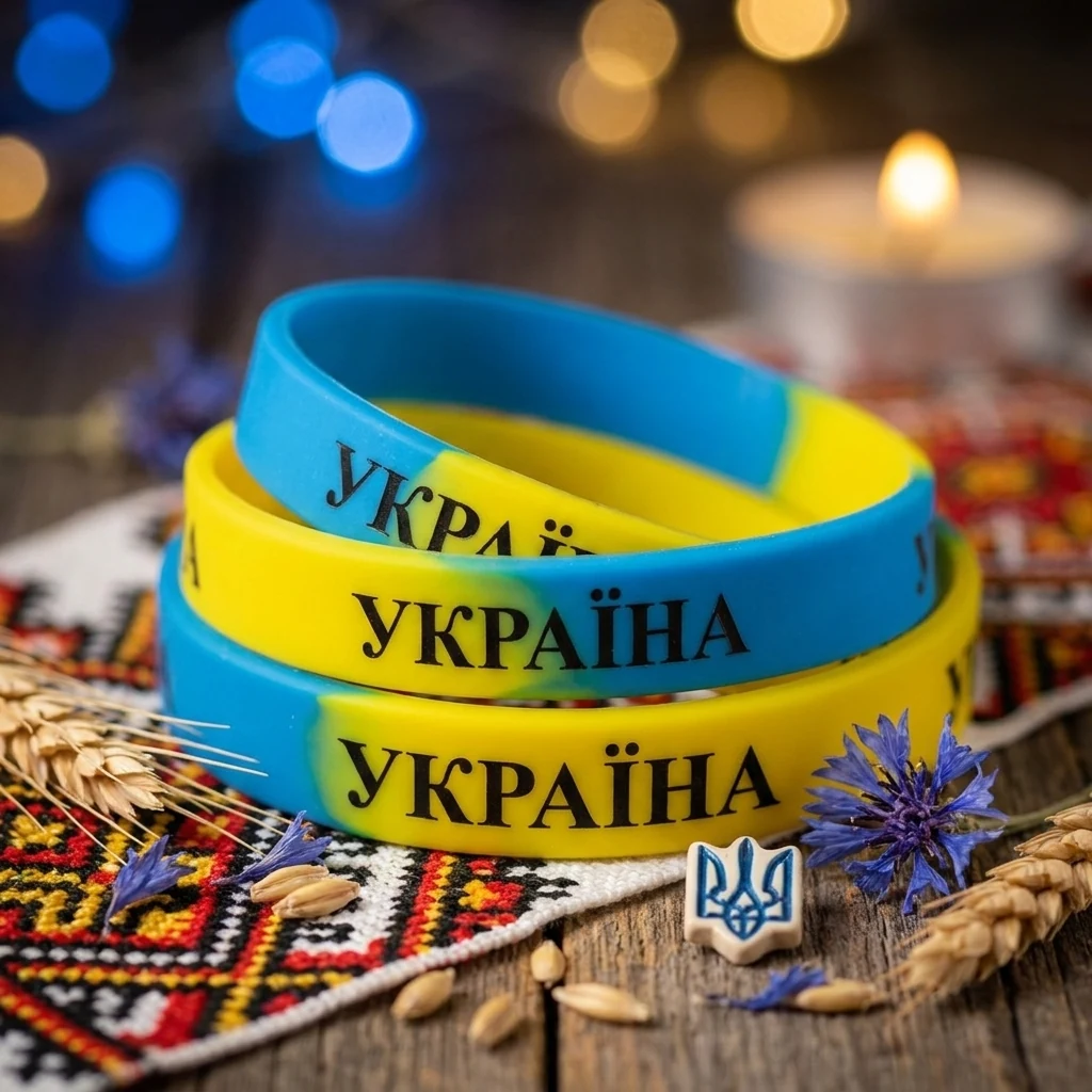 Браслет "Україна" гумовий 1см
