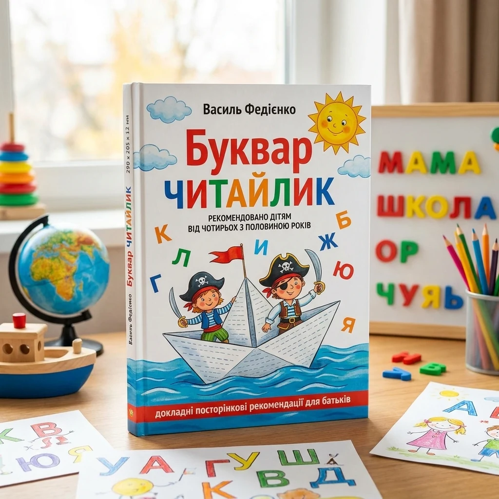 Буквар-читайлик. Федієнко В. Школа А4. тв.