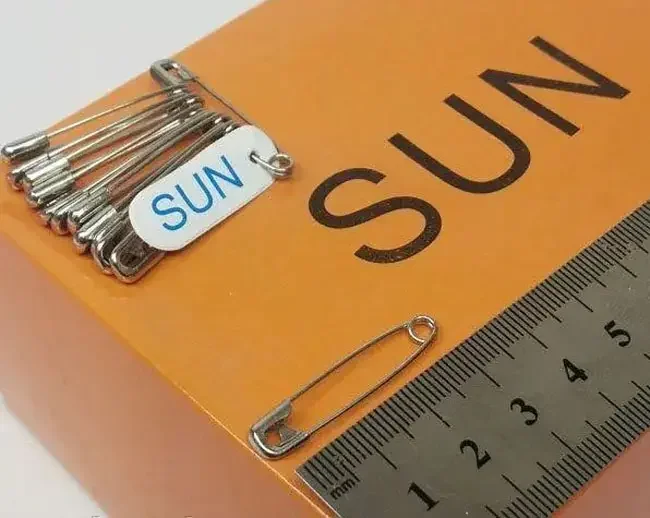 Булавки англійські в наборі 12 шт., розмір №1, 30мм, Sun