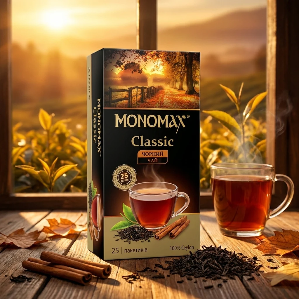 Чай чорний "Classic" 25 пакетиків по 2 г ТМ Мономах