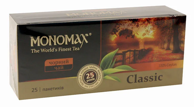 Чай чорний "Classic" 25 пакетиків по 2 г ТМ Мономах — фото 2