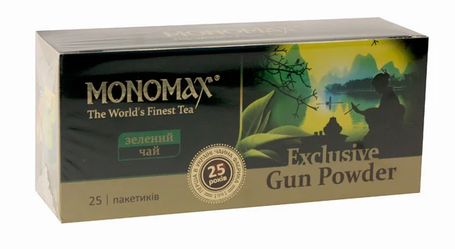 Чай зелений "Exclusive gan powder" 25 пакетиків 2 г ТМ Мономах — фото 2