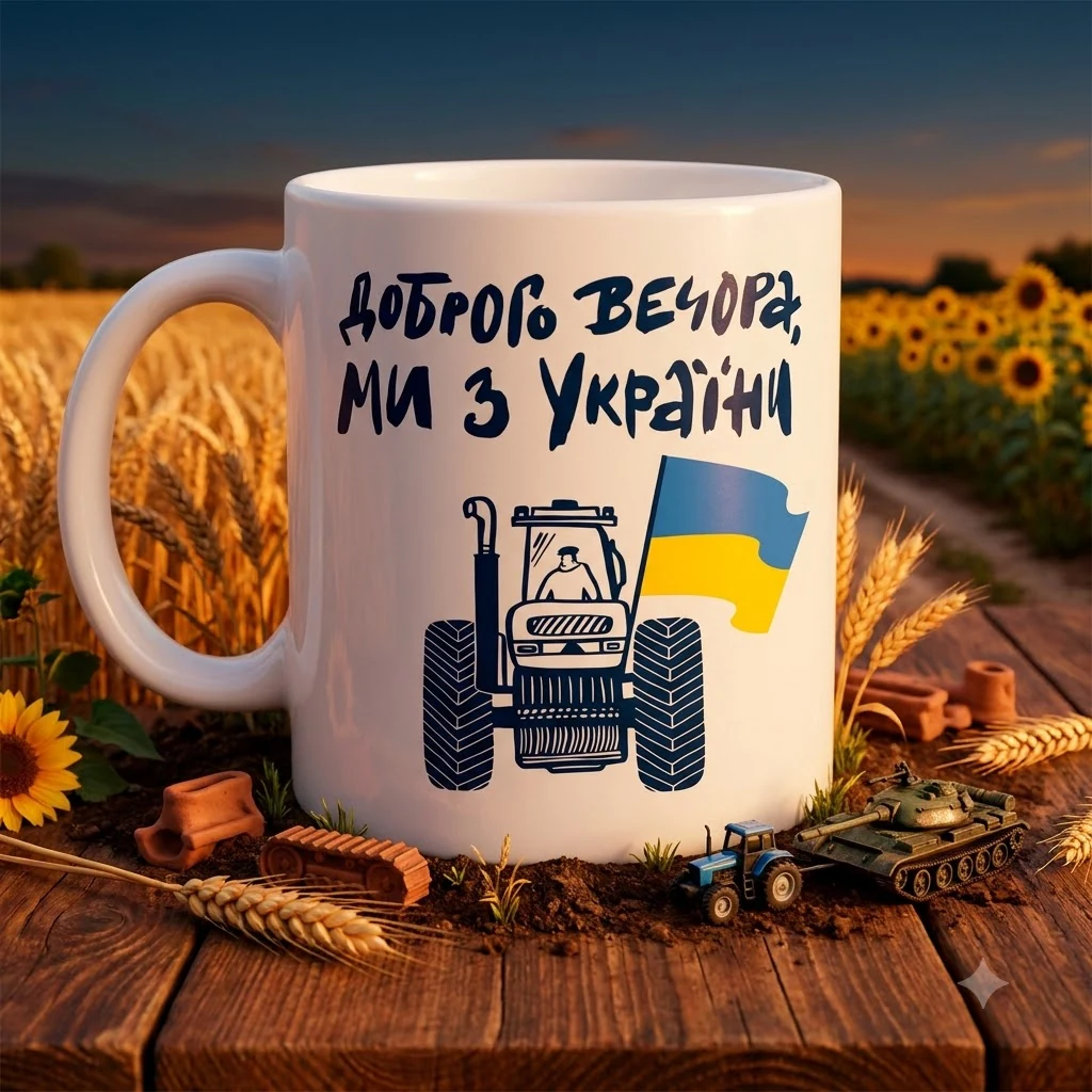 Чашка 350 мл "Доброго вечора, ми з України"