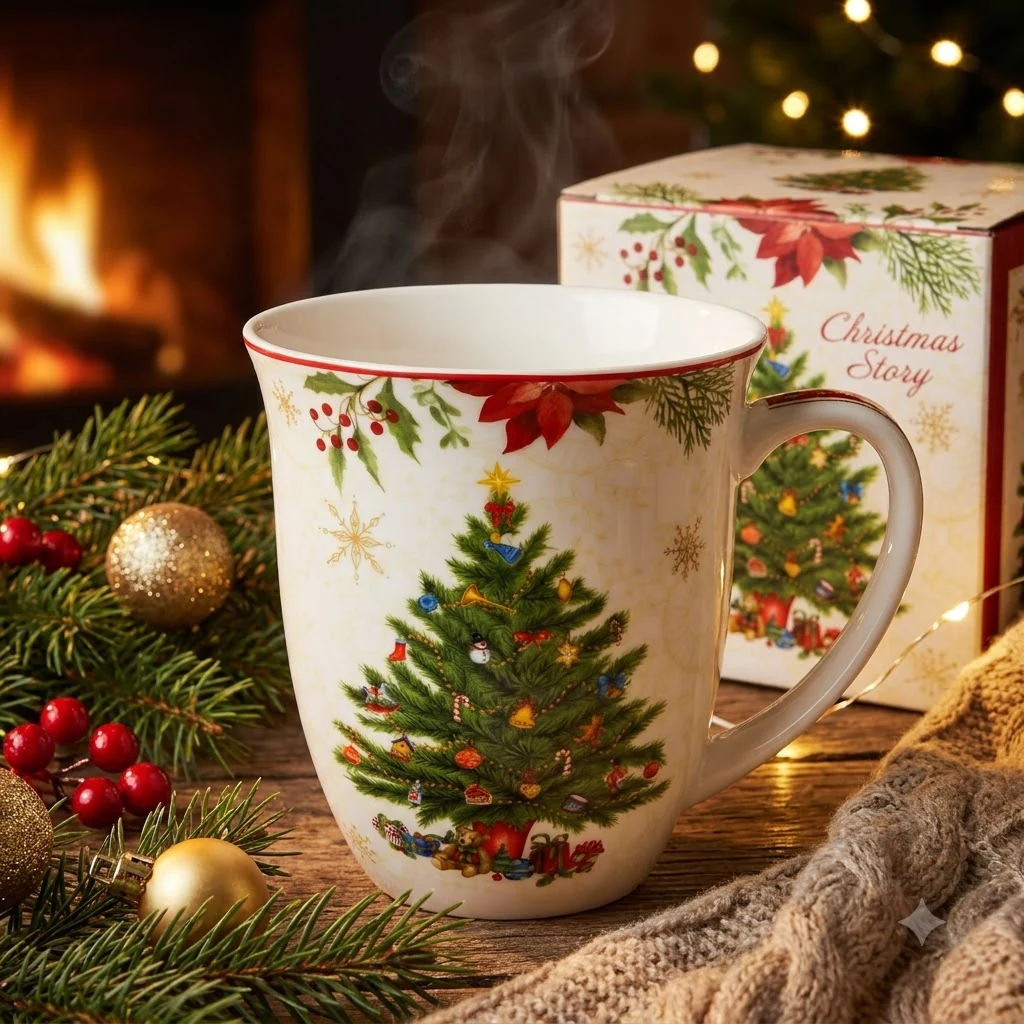 Чашка 470 мл новорічна Christmas Story подарункова коробка