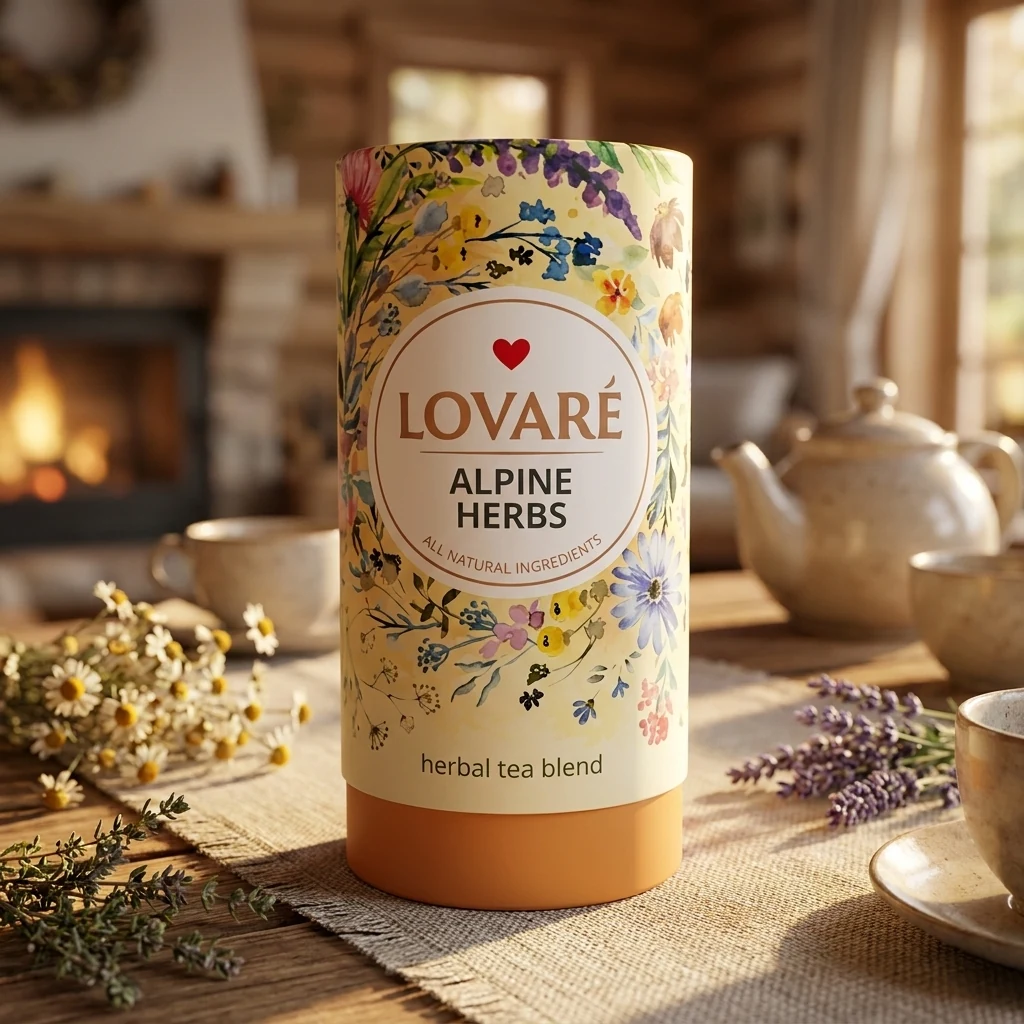 Чай Альпійські трави тубус Lovare 80г 7144 — Продукти та напої