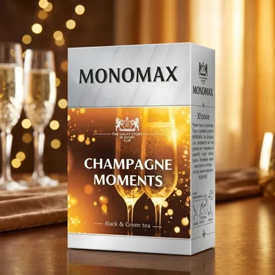 Чай Champagne Moment з ароматом  суниці чорний 80г Мономах