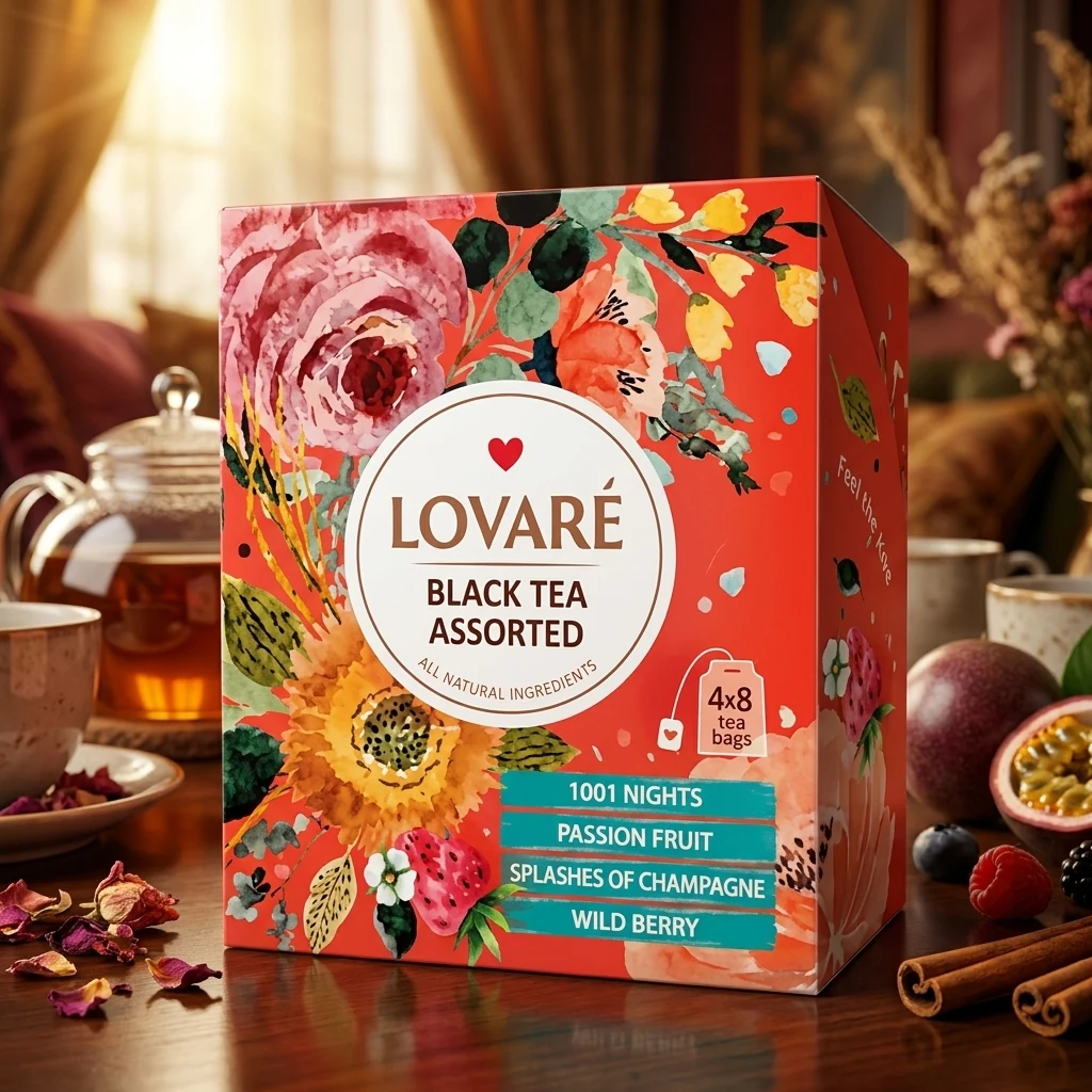 Чай пакетований чорний Assorted Lovare асорті 4/8шт — Продукти та напої