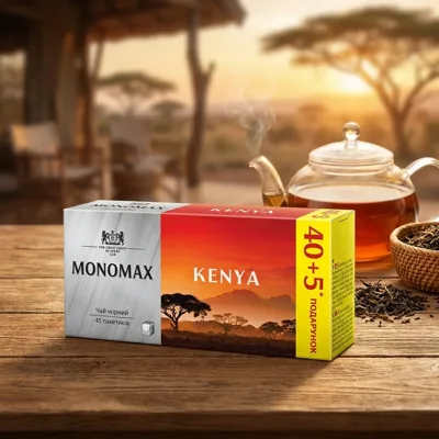 Чай пакетований чорний Kenya Мономах чорний 40х1.5г
