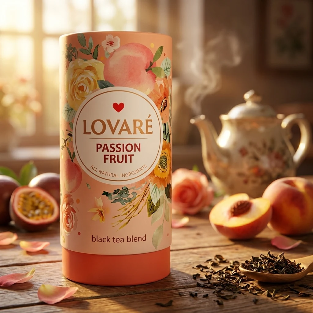Чай Пристрасний фрукт тубус 80г Lovare — Продукти та напої