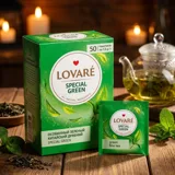 Чай зелений китайський Lovare Special Green 50 пакетиків в індивідуальних конвертах — фото 1