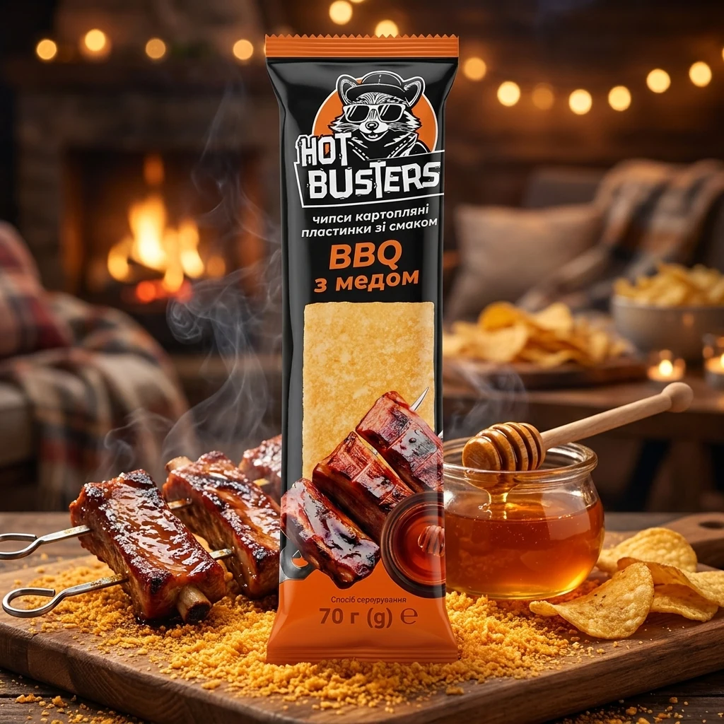 Чіпси Hot BBQ з медом 70г