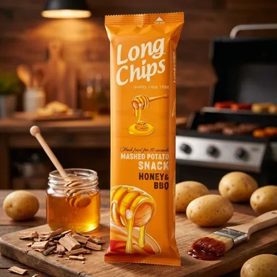 Чіпси Long Chips Ароматне барбекю 75гт