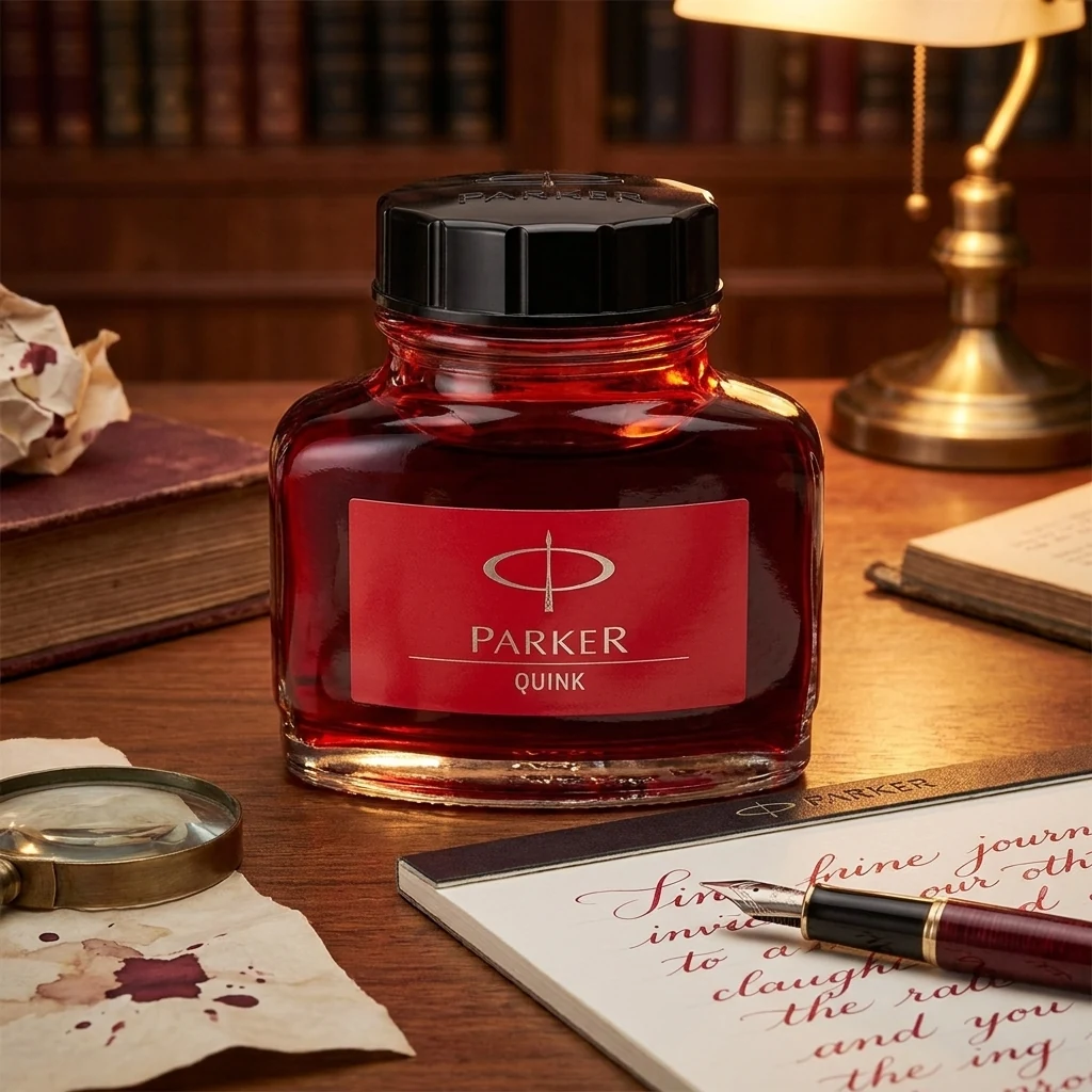 Чорнило для пір'яних ручок Parker, 57 мл, червоні, Quink 7092