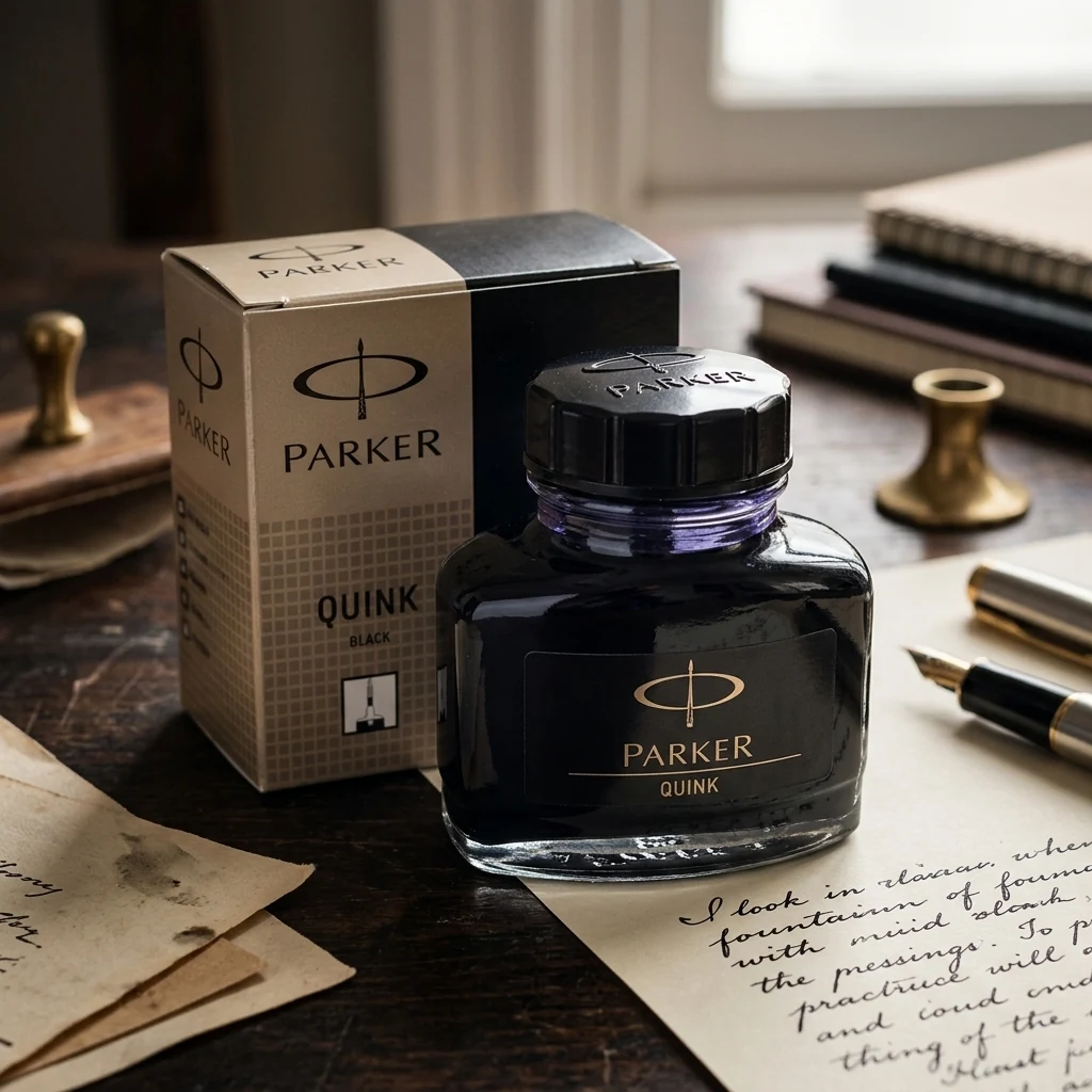 Чорнило для пір'яних ручок Parker, 57 мл, чорні, Quink 7092