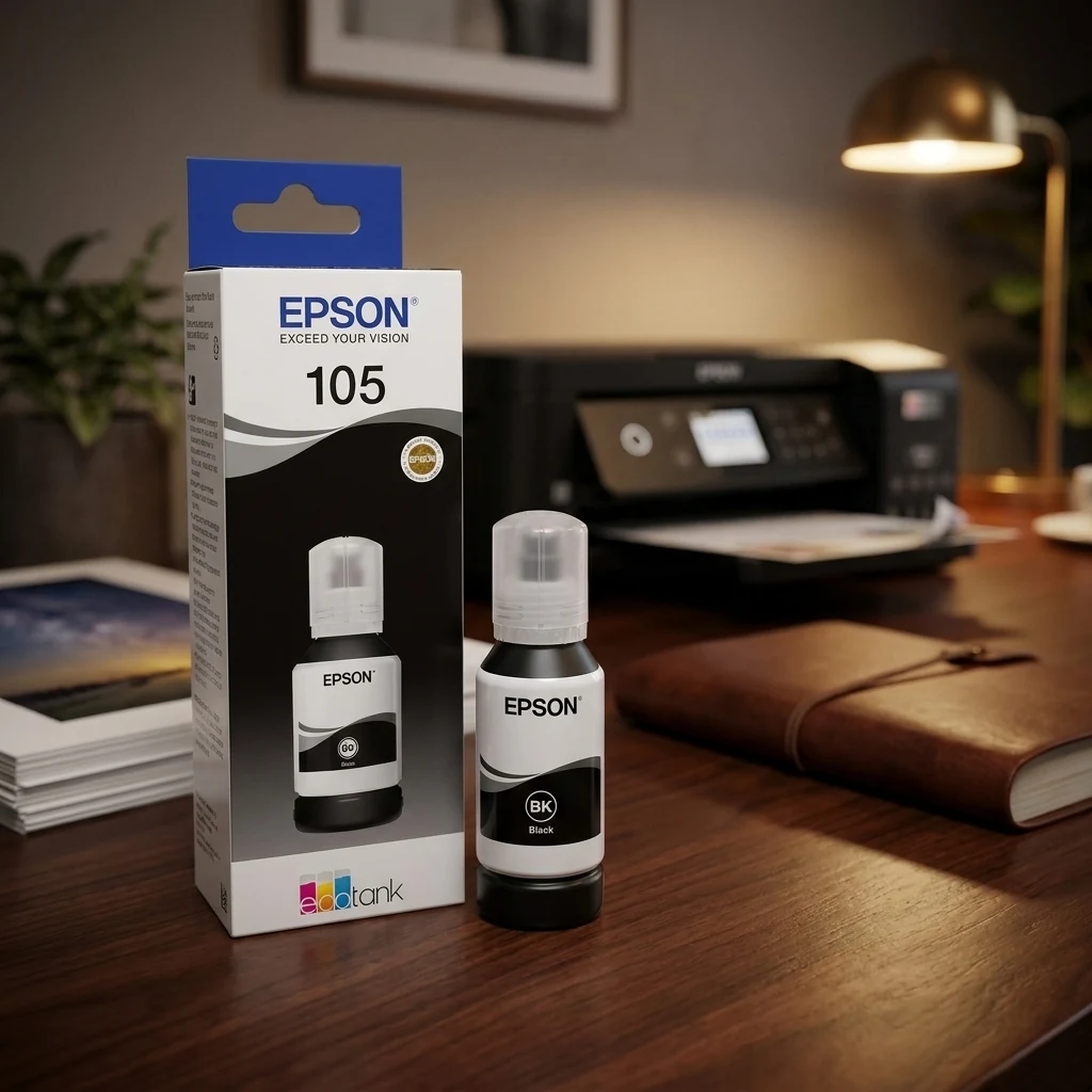 Чорнило Epson 105 L7160/L7180 чорне пігментне (C13T00Q140) — Принтери та витратники