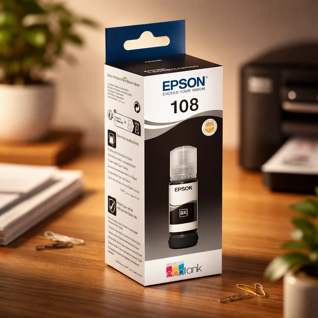 Чорнило Epson 108 EcoTank L8050/L18050 black (C13T09C14A) — Принтери та витратники