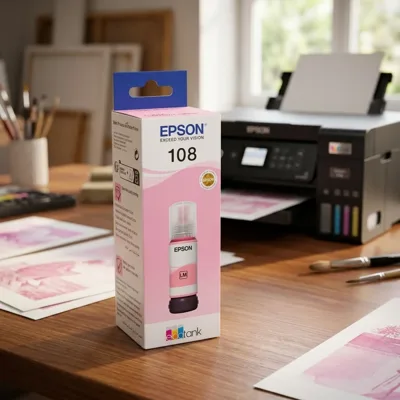 Чорнило Epson 108 EcoTank L8050/L18050 light magenta (C13T09C64A)
