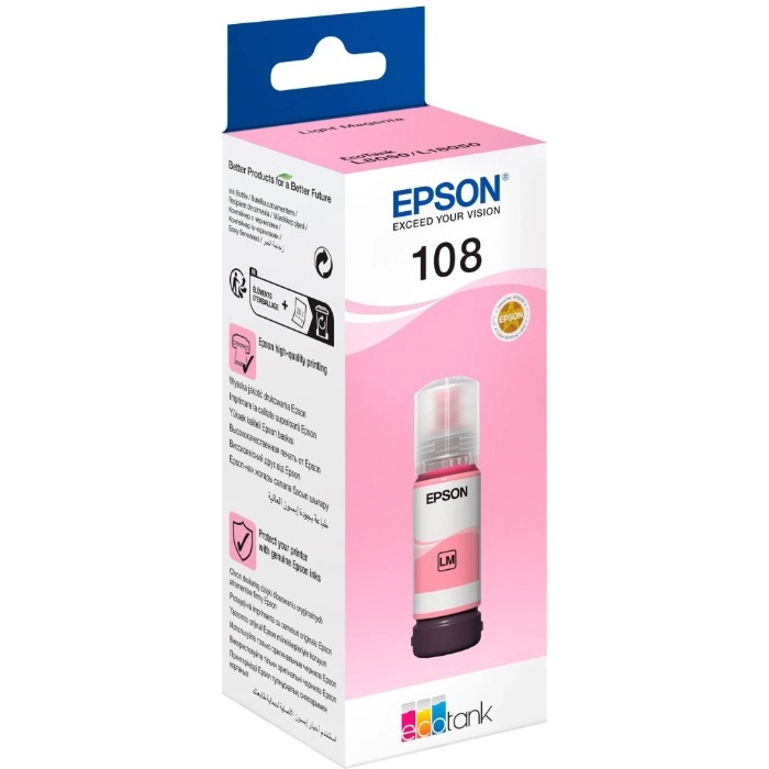 Чорнило Epson 108 EcoTank L8050/L18050 light magenta (C13T09C64A) — фото 2
