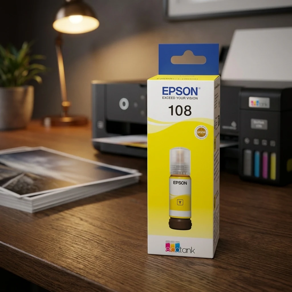 Чорнило Epson 108 EcoTank L8050/L18050 yellow (C13T09C44A) — Принтери та витратники