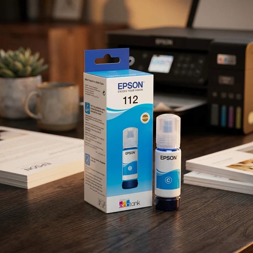 Чорнило Epson 112 блакитне 70 мл (C13T06C24A) — Принтери та витратники
