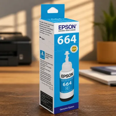 Чорнило Epson 664 L100/L200/L300 блакитне 70мл. (C13T66424A)