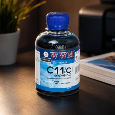 Чорнило WWM CANON CL-521C 200мл WWM C11C блакитний