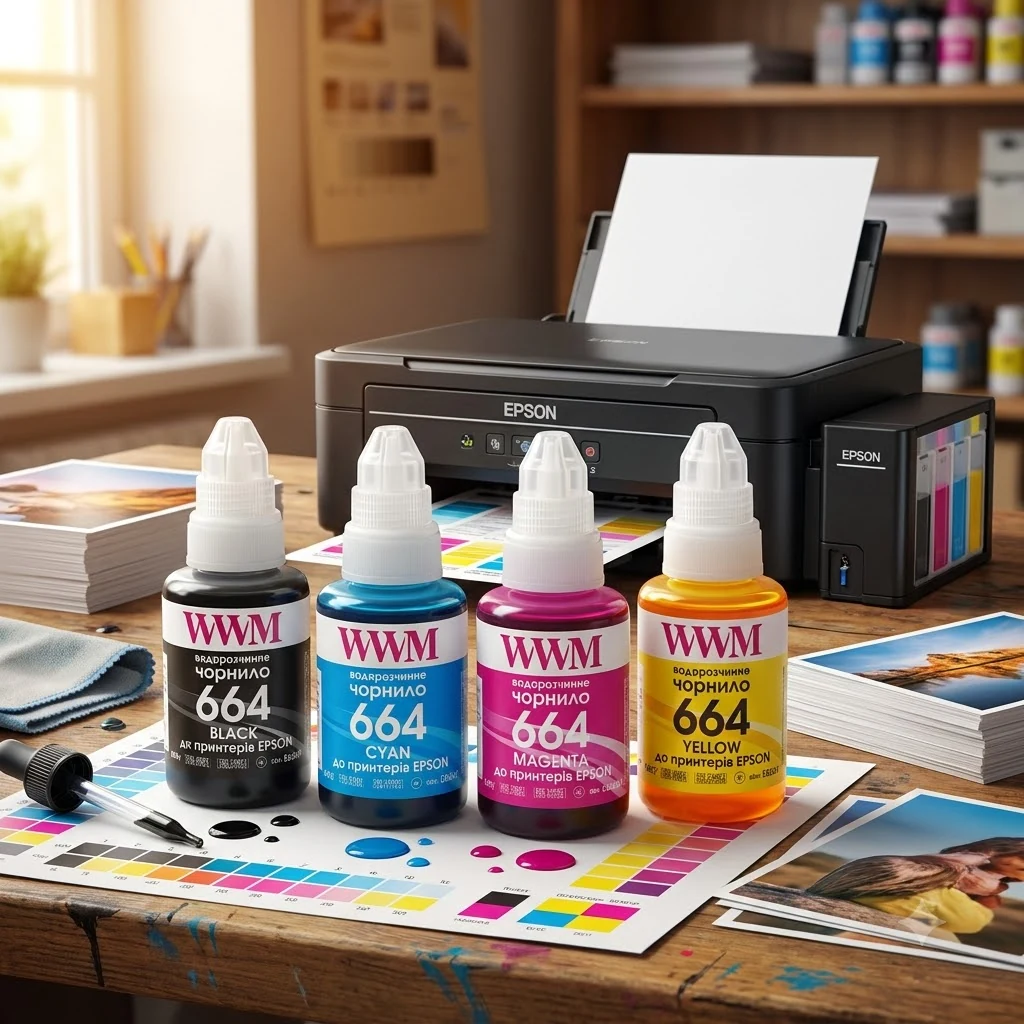 Чорнило WWM Epson L110/L210/L300, 4х140г B/C/M/Y (E664SET4)