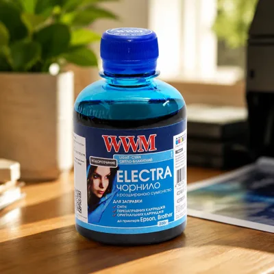 Чорнило WWM EPSON UNIVERSAL ELECTRA 200мл. WWM,EU/LC,св.блак.