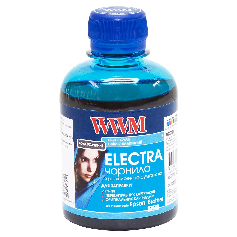 Чорнило WWM EPSON UNIVERSAL ELECTRA 200мл. WWM,EU/LC,св.блак. — фото 2