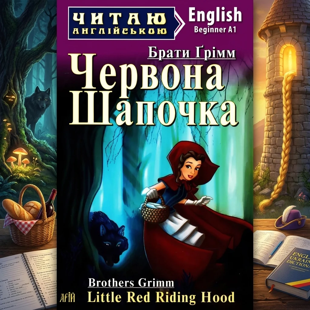 Читаю англійською. Beginner. Брати Грімм. Червона шапочка