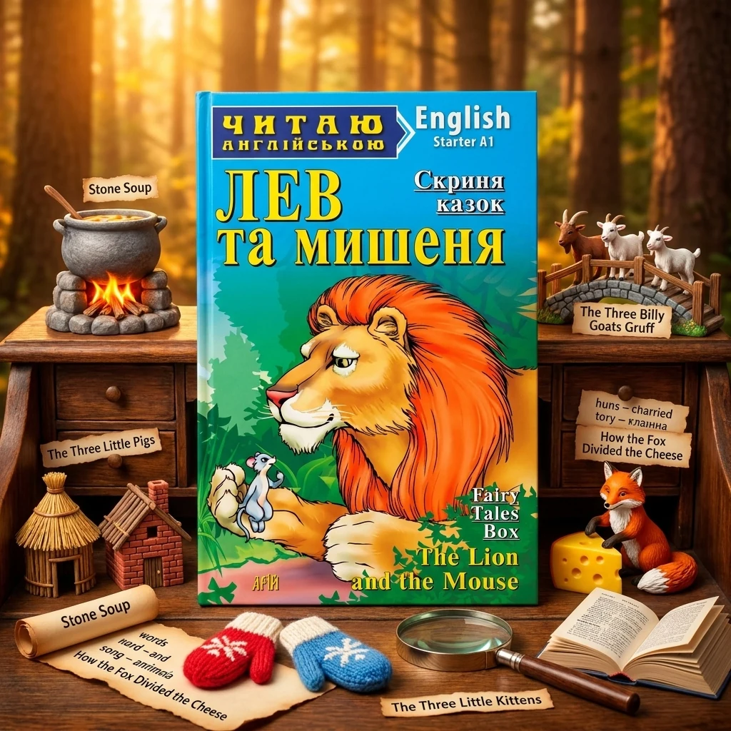 Читаю англійською.Starter.Лев та мишеня.Арій