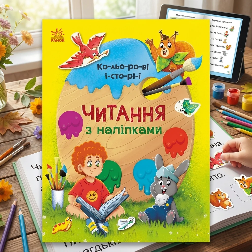 Читання з наліпками.Кольорові історії. Ранок