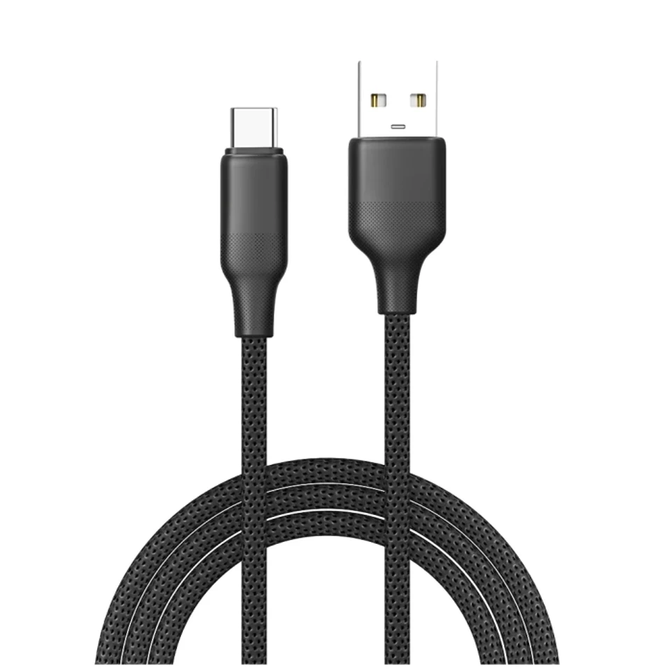 Дата кабель USB 2.0 AM to USB-C 1.0m 3A TPE embossed black ColorWay (CW-CBUC101-BK) — фото 2