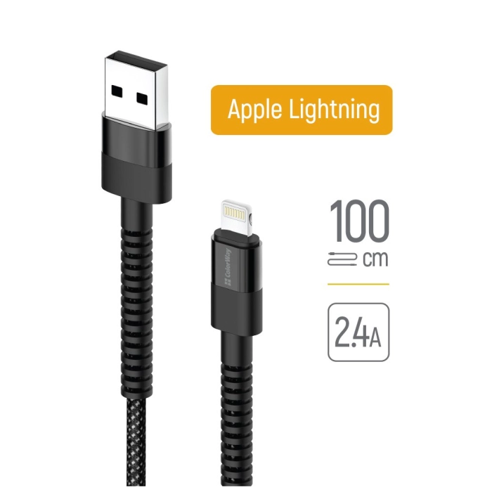 Дата кабель USB-C to Lightning 1.0m 2.4А black ColorWay (CW-CBUL063-BK) — фото 2