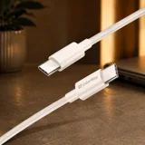 Дата кабель USB-C to USB-C 1.0m 3A 60W white ColorWay (CW-CBPDCC055-WT) — фото 1
