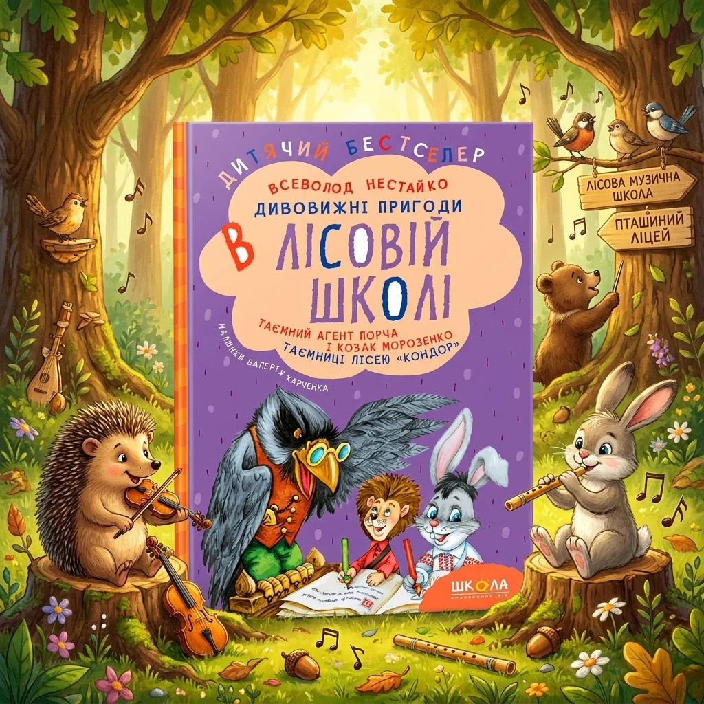 ДБ. Нестайко В. Дивовижні пригоди в лісовій школі. Таємний агент Порча Школа