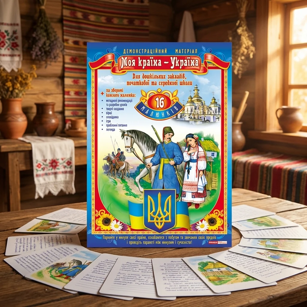 Демонстаційний матеріал. Моя країна - Україна. 16 карток. Ранок