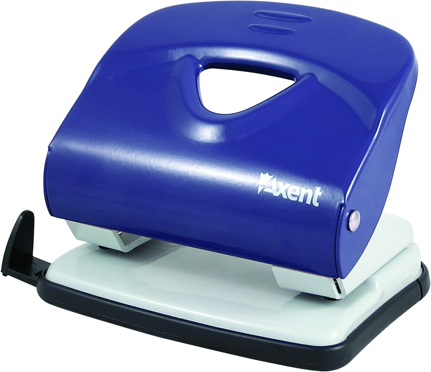 Діркопробивач 30 аркушів AXENT металевий синій — фото 2