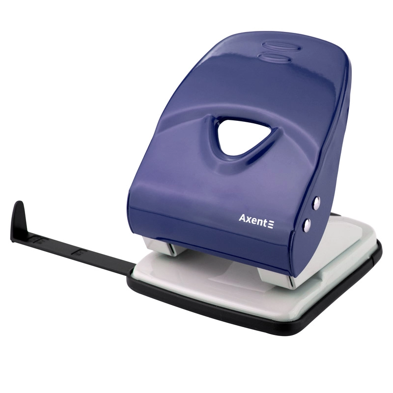 Діркопробивач 40 аркушів метал синій AXENT — фото 2