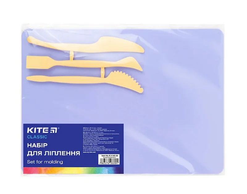 Дощечка для пластиліна 18*25 см + 3 стека, лаванда Kite
