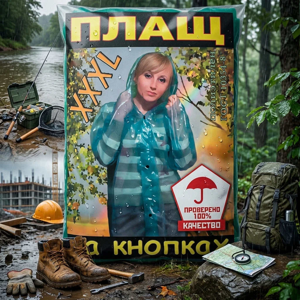 Дощовик на кнопках XL №Д22 — Інші господарські товари