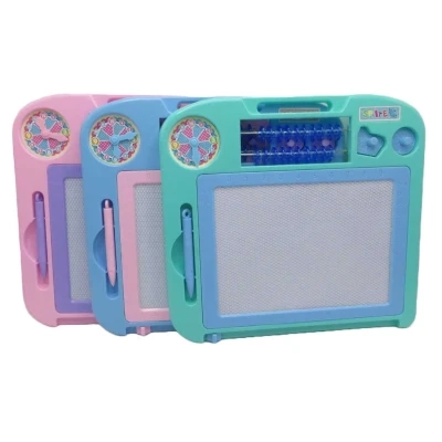 Дошка дитяча пиши-стирай зі штамп рахунками годинником 27х29 см ТК-2118 — фото 2